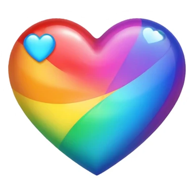 rainbow heart sticker