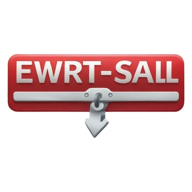 red sell button sign sticker