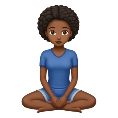 Black girl on her knees sticker