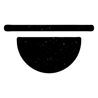 half-circle or geometric shapes below a line with worn distressed effect sticker