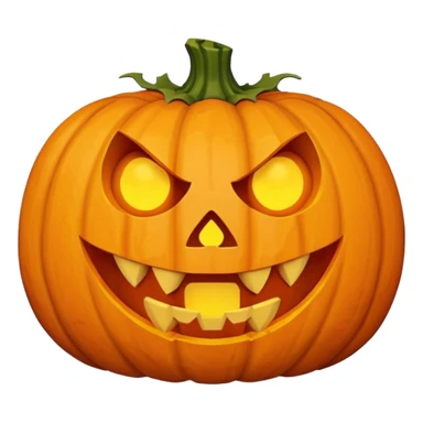 A scary pumpkin sticker