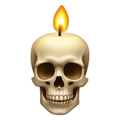 candle on the skull sticker