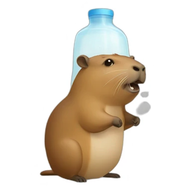 Capybara with Salt shaker sticker