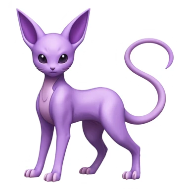 Mewtwo-Espeon-Fakémon-hybrid-creature (full body)  sticker
