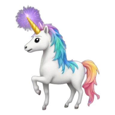 Licorne feux d'artifice sticker