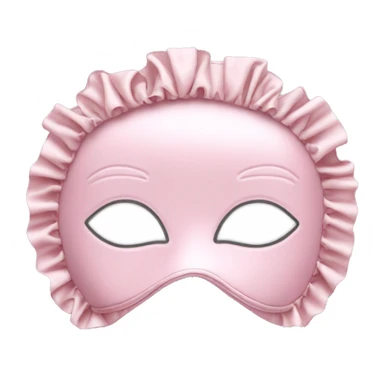 Light pink Frilly satin sleep mask no eyes sticker