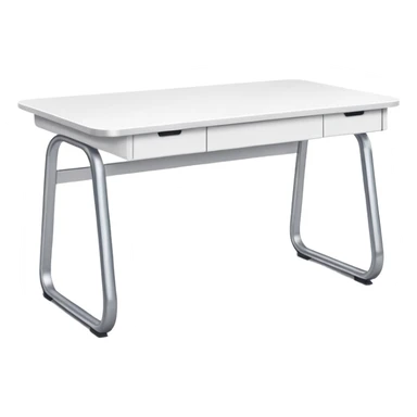 Long White empty desk table  sticker