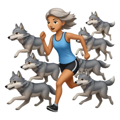 Woman who runs with a pack of wolves  sticker