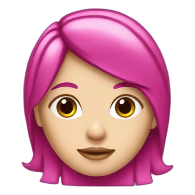 White girl with magenta hair  sticker