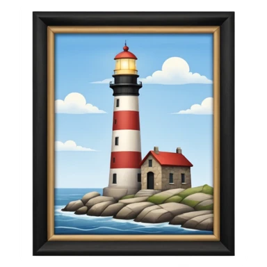 Black lighthouse sticker
