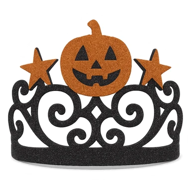 halloween crown, sparkly and trendy, remove background sticker