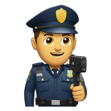 Spanish Police with taser sticker