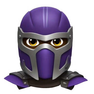 dark purple armor with hawk mask sticker