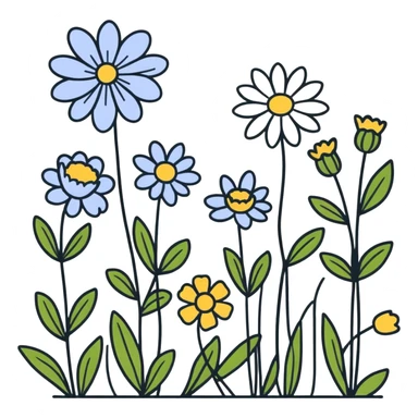 Summer flowers  sticker