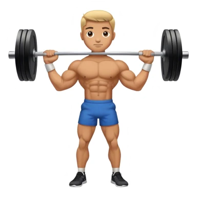 bicep side view holding a barbell biceps sticker