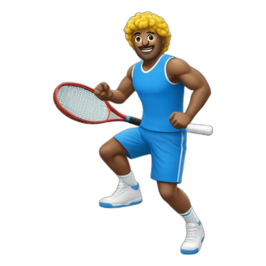 Super héros avec une balle de tennis sticker