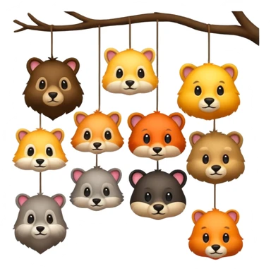 animals hanging sticker