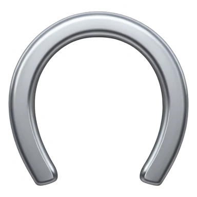 Horse shoe silver facing up sticker