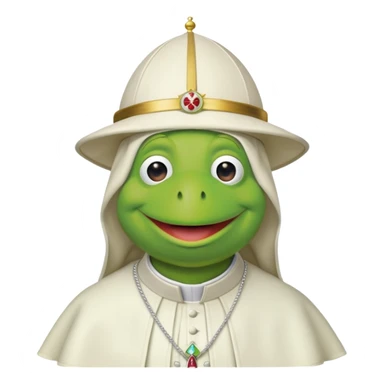 Kermit the pope sticker