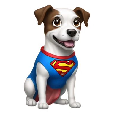 Superman as a dog sticker