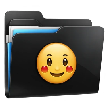 black folder flash file sticker