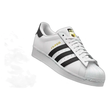 Adidas superstar White with « MrVincs » text sticker