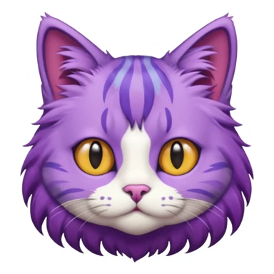 purple haired cat sticker