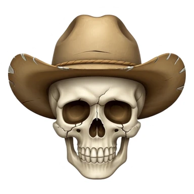 Cowboy skull ahushing sticker
