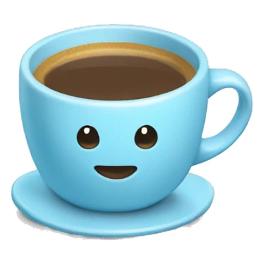 Light blue espresso cup sticker