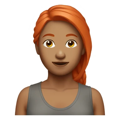 Yoga red hair  sticker