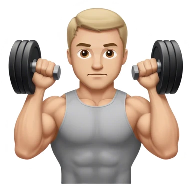 guy doing bicep-curls sticker