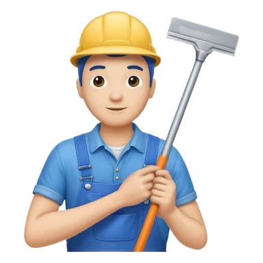 window cleaner sticker