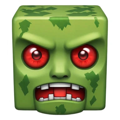 Minecraft hardcore mode creeper face with red eyes hardcore expression sticker