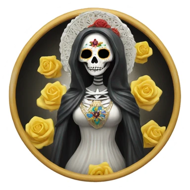 The statue of Santa Muerta, Goddess of Death.  sticker