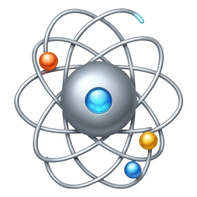Atom symbol sticker