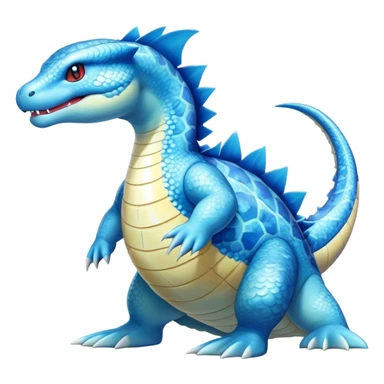 Shiny Exotic Colorful epic Lapras-Salamence-Feraligatr-Fakémon-hybrid-creature (full body)  sticker