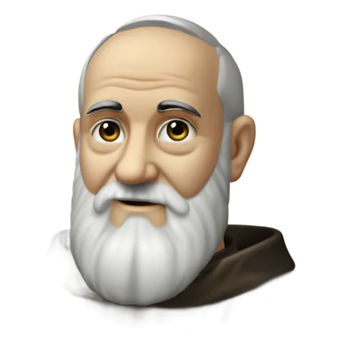 Saint Padre Pio avec un chapelet levant les deux mains visibles vers le haut et montrant ses stigmates paumes ouvertes sticker