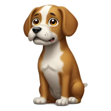 A dog pooping sticker