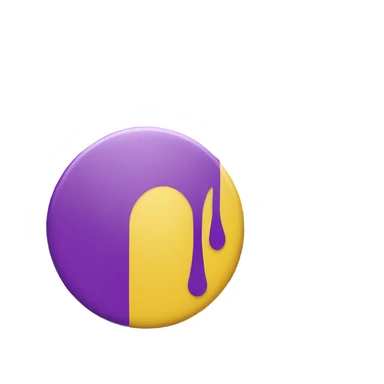 Intersex pride flag with yellow background and purple circle in the middle  sticker