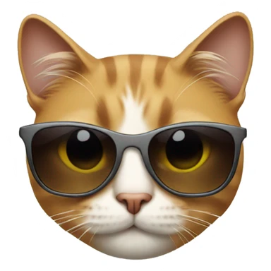 Cat with sunglasses sticker