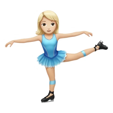 Make a female figure skater with blonde hair sticker