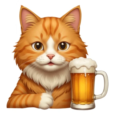 Gato tomando servesa sticker