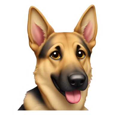 german shepherd mix with tongue out sticker