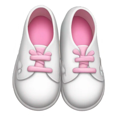 cute white pink little shoes sticker