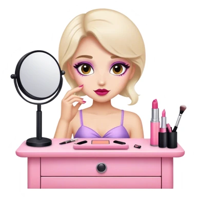Girly make up desk sticker