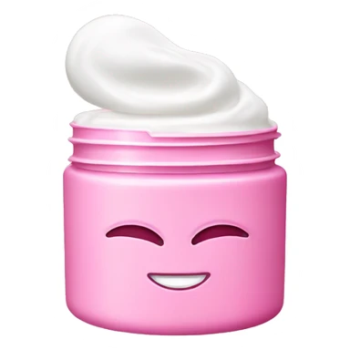 Pink face cream product sticker