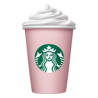 Light pink Starbucks coffee  sticker