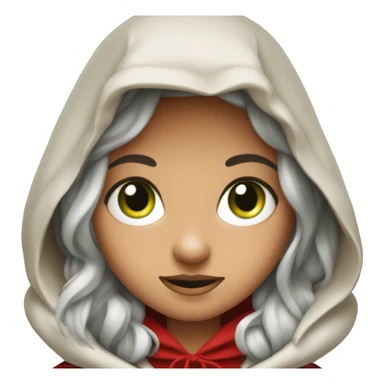 Red riding hood, green eyes sticker