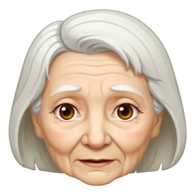 She was an old lady, about 80 years old sticker