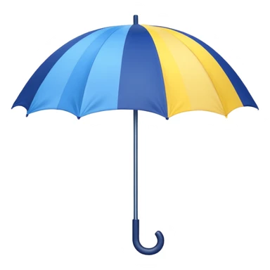 umbrella summer blue and yellow sticker